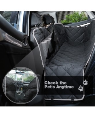 Dog Car Seat Cover Rear Seat Mat with Mesh Viewing Window