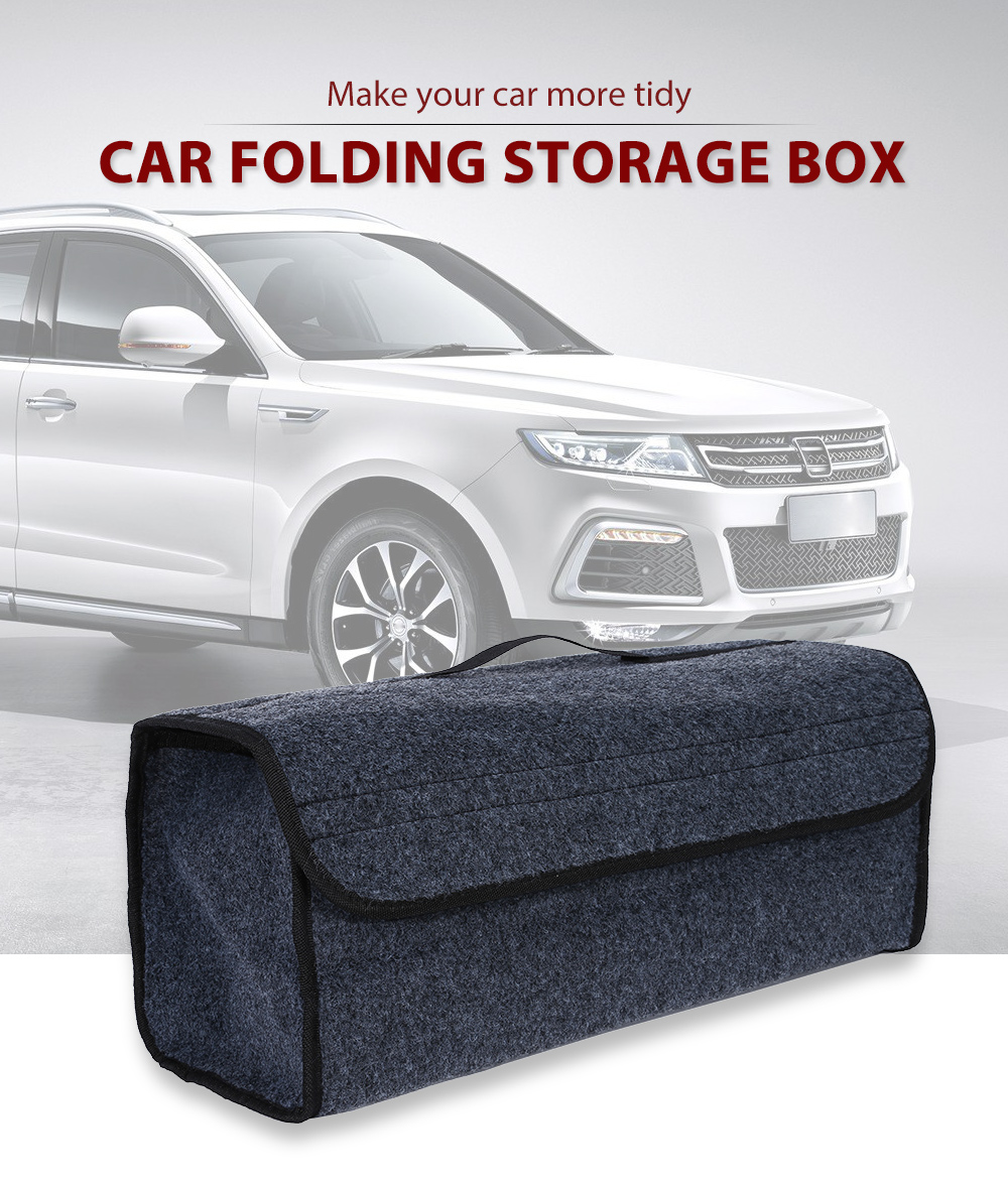 Multipurpose Car Felt Cloth Folding Storage Box Organizer Case